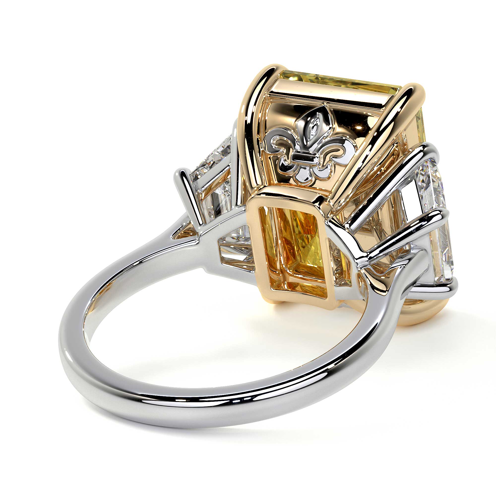 fancy intense yellow radiant cut diamond ring 10 carat rings